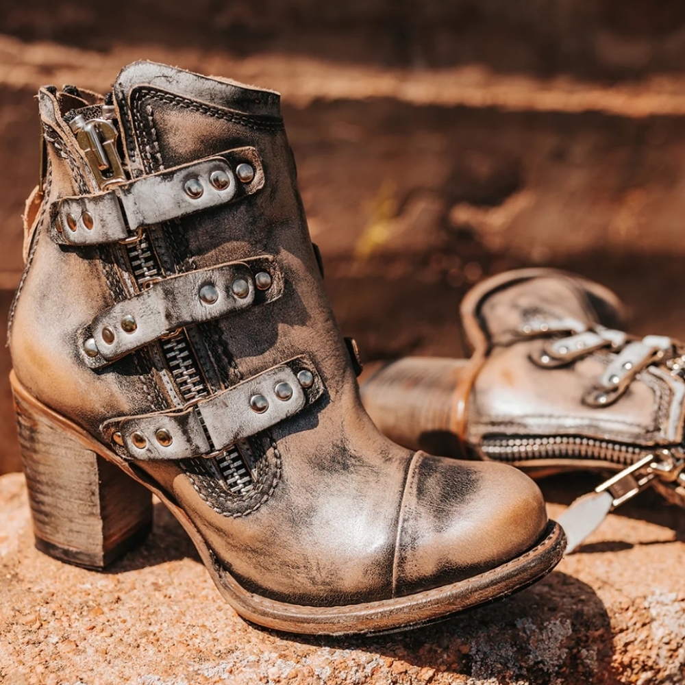 Freebird Beckett Booties/Boots in Pewter
